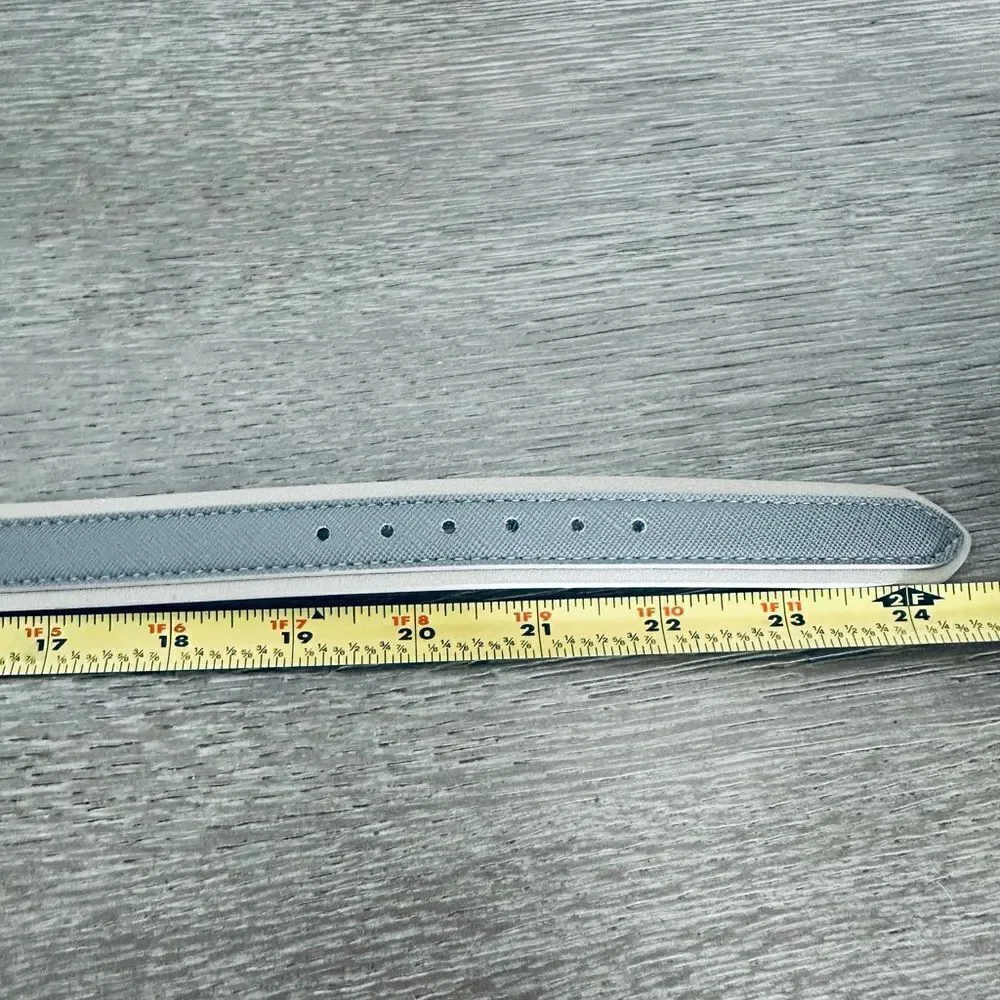 Nina Woof Premium Gray Gold Vegan Leather London Dog Collar